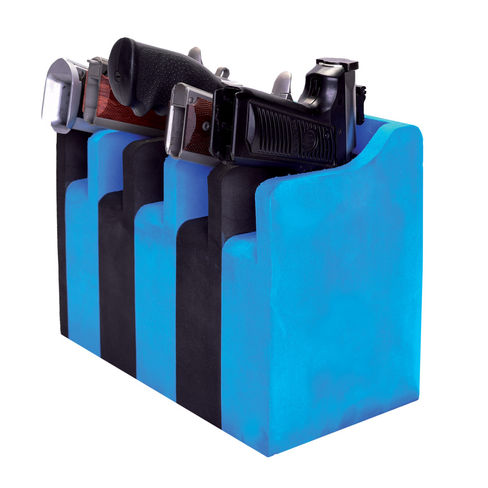 G Outdoors 5 Pistol Soft Cradle Holder Black/blue Gun Safe Storage for sale online 
