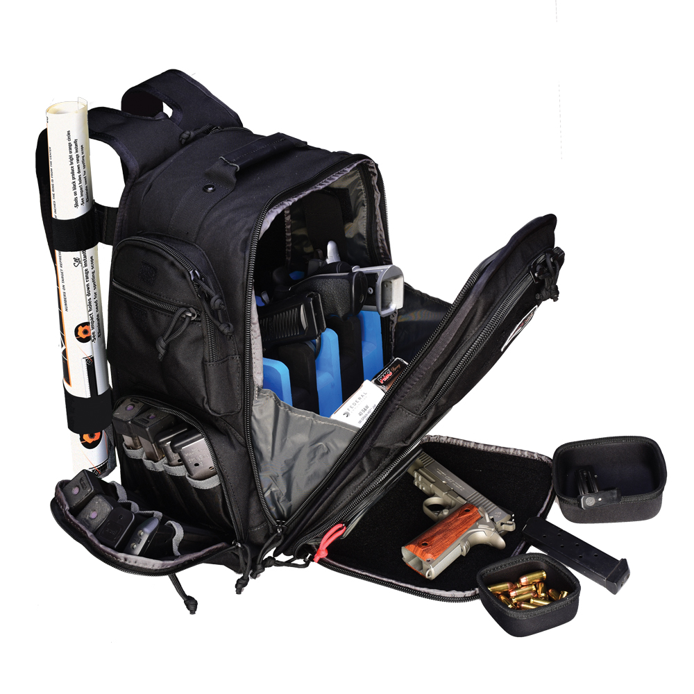 GPS Tactical Range Bag w/ Cradle 5-Gun Pistol Storage Shooting Gear Bag TAN 