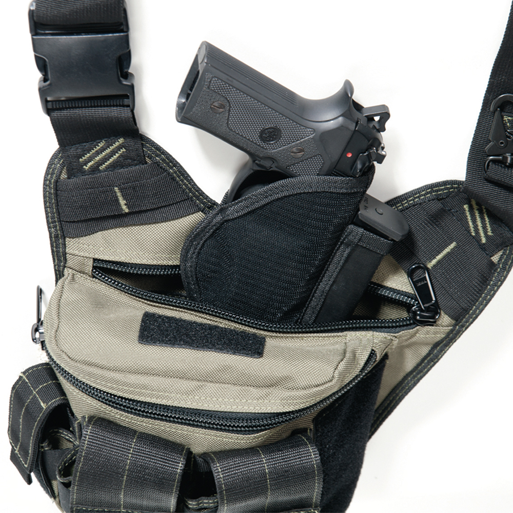 Rapid Deployment Sling Pack w/Handgun Holster GPS Bags