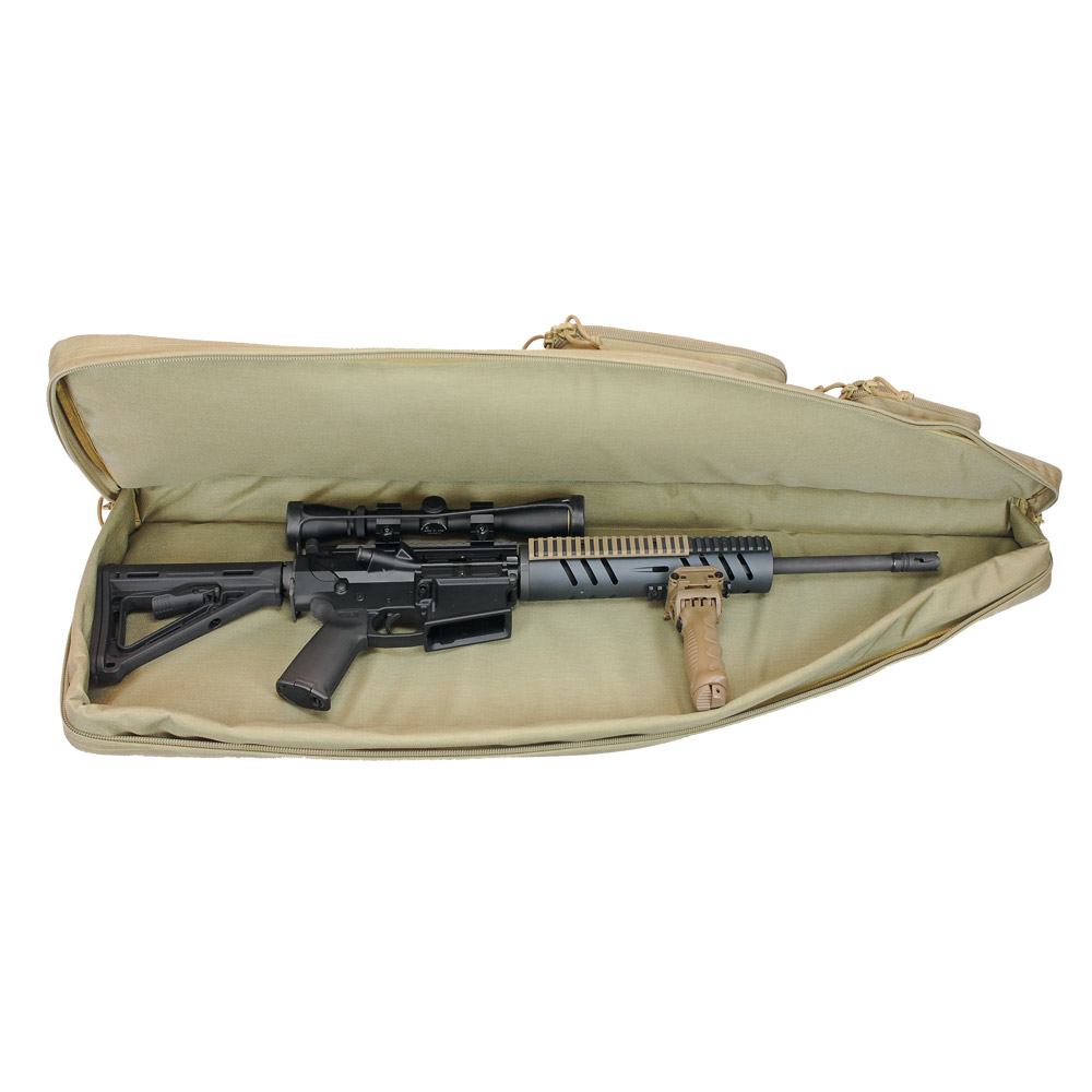 Tactical Double Handgun Firearm Case Discreet Pistol Bag Shooting Range Storage 