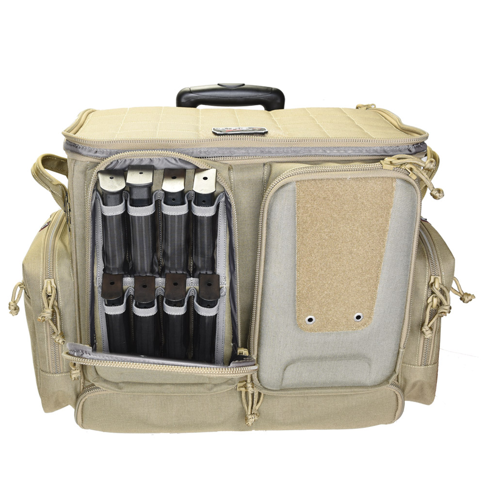 Outdoors GPS Tactical Operations Rolling Case Range Bag MOLLE Nylon Tan ...